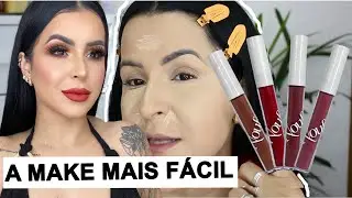 A MAKE MAIS FÁCIL PARA INICIANTES + RESENHA BATONS NOUF