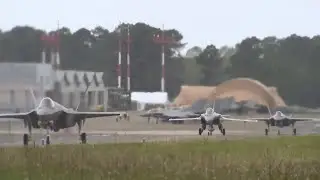 USAF F-35A Lightning IIs first operations in France with French Rafale B/Cs