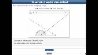 Wims Geogebra Triangle construction d'angles avec rapporteur