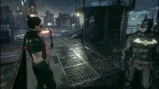 BATMAN (V8.05 Suit) & ROBIN [TEEN TITANS] Fight Scene | 4K UHD |ARKHAM KNIGHT |PT. 1 Gameplay Combat