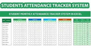 How to Create Student Attendance Tracker System in Ms Excel || Attendance Tracking in Ms Excel
