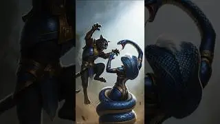Cat Warrior vs Snake Queen 🐱🐍 #ai #cat #snake #shorts #ytshorts