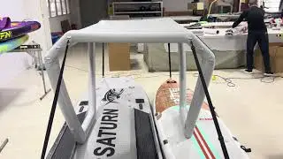 New Inflatable Bimini Shade Prototype for Boats and Rafts. First Look: Inflatable Bimini New Product