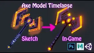 Making of Game Asset | Sketch to 3D Model of a Fantasy Axe