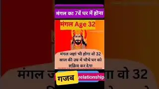 मंगल का 7th घर में होना l Mars in the 7th house l Mars in 7th house marriage #jyotishgher #mangal