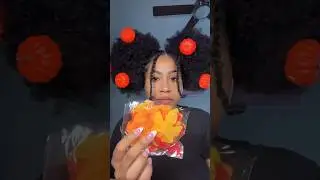 Pumpkin Afro Puffs #hairstyle #afro #afrohair