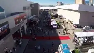 Aerial View of OPTIMA Alley at the 2014 SEMA Show