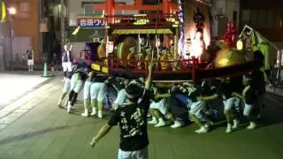 2016長崎くんち　鍛冶屋町・宝船　七福神（残念ながら不在でした）　真正面　八坂神社場所踏み　20160826 204702