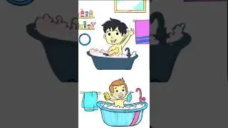 Bath Song For Kids | Kids Song 🌈 Nursery Rhymes | Coloring for kids