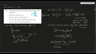 1.3 Determine current flow through an element if the charge flow is given in the form of an equation