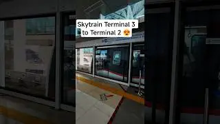 How to catch a sky train at Beautiful Jakarta Airport, Terminal 3 to Terminal 2 😍