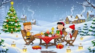 Warm Winter Evening with Snoopy, Charlie Brown, Lucy & Woodstock ❄️🎄 Lofi Beats for Peace & Focus