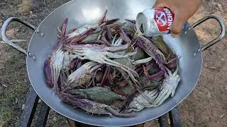 Tasty Crispy Crab Fried Beer Recipe | Spicy Crunchy Crab Cooking and Eating