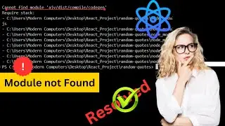 Cannot find module 'ajv/dist/compile/codegen' Error | Module not found error in reactjs | npm error
