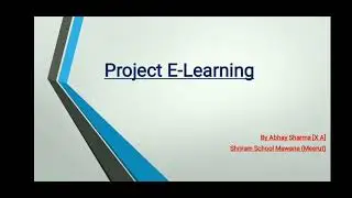PPT on E-Learning [Project]