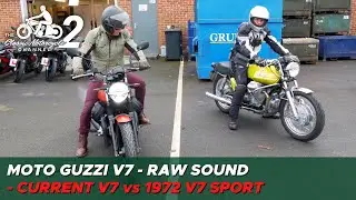 Moto Guzzi V7 vs V7 Sport - riding - raw engine & exhaust sound
