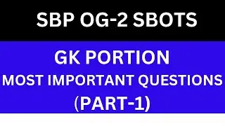 STATE BANK OF PAKISTAN (SBP OG2) OFFICERS TRAINING SCHEME SBOTS 26TH BATCH NTS TEST PREPARATION 2024