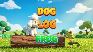 Fun rhyming words video for kids, 🐶 Dog, Log, Frog!
