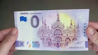 LA MIA NUOVA BANCONOTA ZERO EURO DI VENEZIA ITALIA SOUVENIR BANKNOTE VENICE ITALY