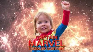 No-Sew Captain Marvel Toddler Costume