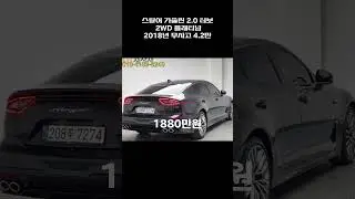 스팅어 가솔린 2.0 터보 2WD 플래티넘 / 2018년 / 4.2만 / 무사고 / 1880만원