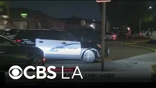 Burbank police K9 shot by suspect, closing portion of 5 Freeway