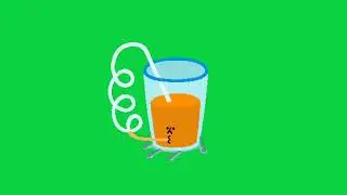 orange juice animated cartoon green screen video for youtubers copyright free to use