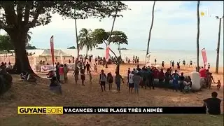 Vacances: Une plage très animé.