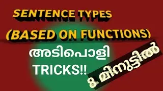 SENTENCE TYPES|BASED ON FUNCTIONS|FUNCTIONAL GRAMMAR|CALICUT UNIVERSITY|MALAYALAM