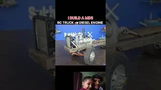 RC truck 🚛 Diesal engine install #rc #truck #making #shorts #song