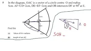 CIRCULAR MEASURE-2024 Additional mathematics external G12 ECZ exam Q5 P1