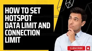 How to set hotspot data limit and connection limit||2022||share||subscribe