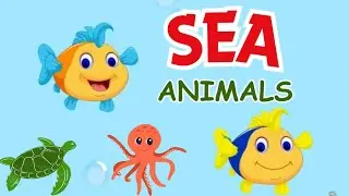 Sea Animals Nursery Rhyme for Kids | Fish, Dolphin, Octopus, Crab & Turtle Song