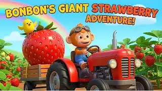 Monkey Tractor TRANSFORMS! Secret Giant Strawberry Farm