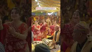 Indresh ji&rsquo;s sisters gracing the Nathdwara Katha Utsav with their divine presence🌸✨ #NathdwaraKatha