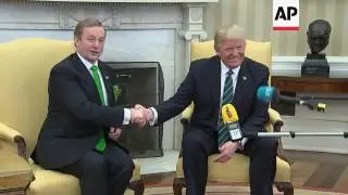 Trump greets Irish prime minister at White House