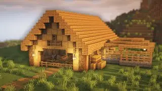 🪵 Simple Wooden Animal Barn 🐮 | Minecraft Tutorial