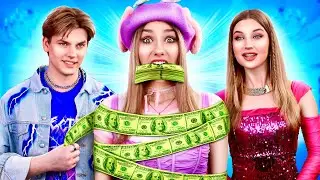 Entrei Para Uma Família de Milionários! Menina Pobre em Família Rica