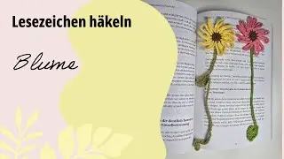 Lesezeichen häkeln - Sonnenblume #crochetbookmark #Lesezeichenhäkeln #häkeln #häkelanleitung