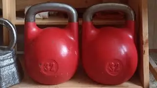Разборка Уральких гирь чемпионской 28 кг. и соревновательных 32кг.