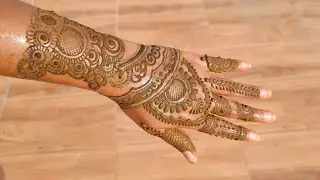 Simple mehndi design!Easy mehndi designs! mehndi design 🖐️😊 back hand mehndi design 