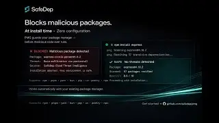 Package Manager Guard - Malicious Package Protection for npm & npx