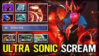 ULTRA SONIC SCREAM MID QUEEN OF PAIN | Aghs Scepter + Kaya & Sange Build | Dominated Teamfights