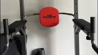 RELIFE REBUILD YOUR LIFE Power Tower Pull Up Bar Station Workout Dip Station for Home Gym Strength
