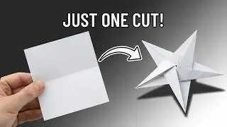 Beginner to THIS?! 😲 Easy Origami 5-Point Star (Just 1 Cut)