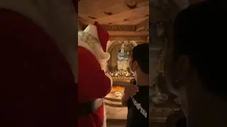 Santa Claus Meets Krishna Ji 🎅✨ | Magical AI Darshan | #shorts #krishna #aivlog