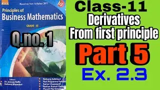 Business math or Basic math  || CLASS 11 || Derivative from first principle   #class11 #calculus