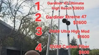 45' Water Fed Pole Comparison Gardiner VS OVA8