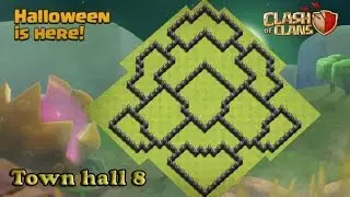 Coc trophy base town hall 8/ TROPHY Base Design!! With Bomb Tower [TH8 Defense] Clash of Clans 2016