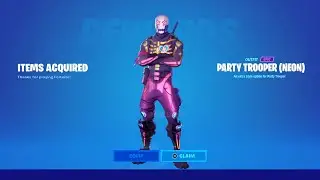 How To Get Neon Party Trooper 3rd Style Skin NOW FREE In Fortnite! (Unlock Party Trooper Neon Skin)
